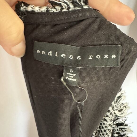 Endless Rose Whitney Tweed Chanel Style Dress Black And White Stripe Women’s S - Picture 10 of 10